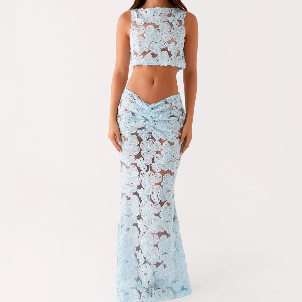 Peppermayo Fiorella Floret Maxi Skirt Set Blue
